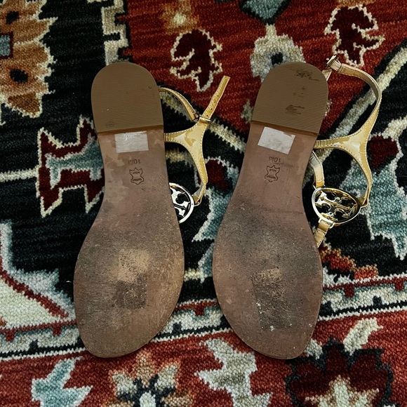 Tory Burch Mini Miller Rhinestone Strappy Sandals 10 - Picture 2 of 3